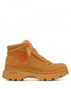 Botas Naked Wolfe Ascot Nubuck Leather Wheat | 380671-IQO
