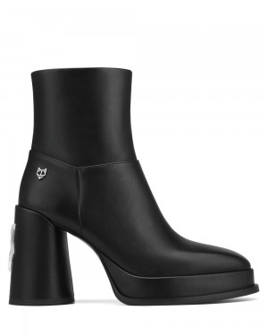Botas Naked Wolfe Crush Black Leather | 572896-FRX