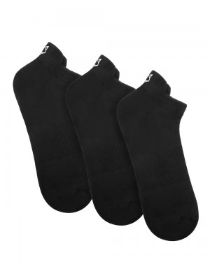 Calcetines Naked Wolfe 3 Pack Mens Egyptian Cotton Ankle Socks Black | 570139-QED