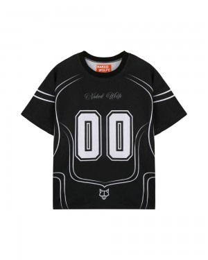 Camiseta Naked Wolfe Naked Wolfe Jersey Top Black | 130294-MIT