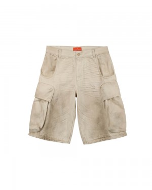 Denim Naked Wolfe Denim Cargo Shorts Vintage Natural | 169382-EKM