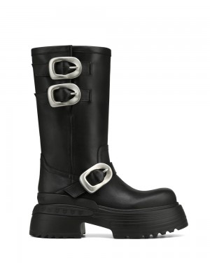 Festival Season Naked Wolfe Earth Cow Leather Black | 356427-RCI