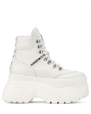 Icons Naked Wolfe Spike White Leather | 178243-UMQ