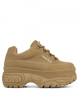 Icons Naked Wolfe Sporty Taupe Suede | 529803-YZT