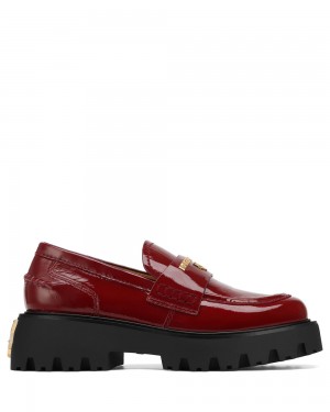 Mocasines Naked Wolfe Flawed Burgundy Crinkle Patent Leather | 715396-BAT