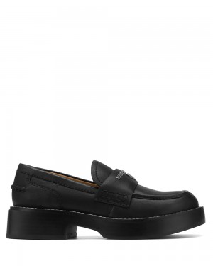 Mocasines Naked Wolfe Swan Cow Leather Black | 862059-MDR