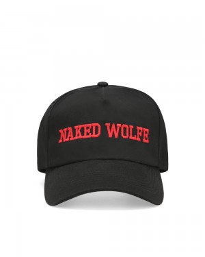 Sombreros Naked Wolfe Varsity Unconstructed Cap Black/Red | 178390-WRU