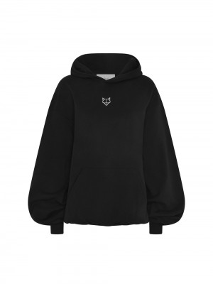 Sudadera con Capucha Naked Wolfe Viola Oversized Hoodie Black | 305482-XGQ