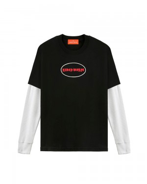Sudaderas Naked Wolfe Gothic Underlay Tee Black/White | 230619-EFS