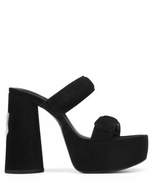 Tacones Naked Wolfe Diamond Black Suede | 081967-JPF