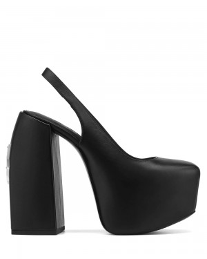 Tacones Naked Wolfe Loyal Black Leather | 856309-XJY