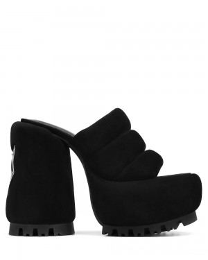Tacones Naked Wolfe Wild Black Suede | 810942-TAO