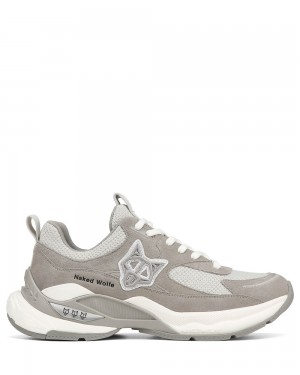Tenis Naked Wolfe Super Grey Suede | 279658-CAX